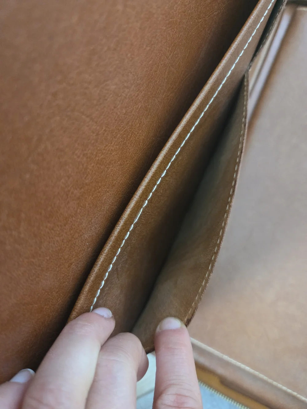 Vintage David's of Hollywood Deep Buff Cowhide Leather Portfolio Padfolio Case